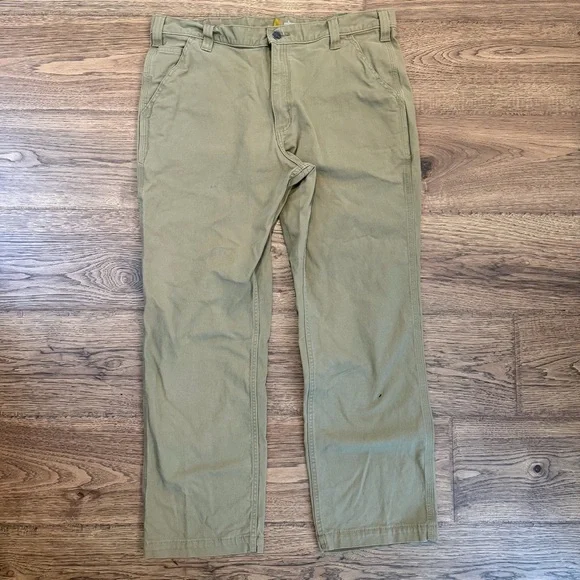 Carhartt Men’s Relaxed Fit Khaki work carpenter Cargo Pants Size 38x30 - Picture 2 of 5